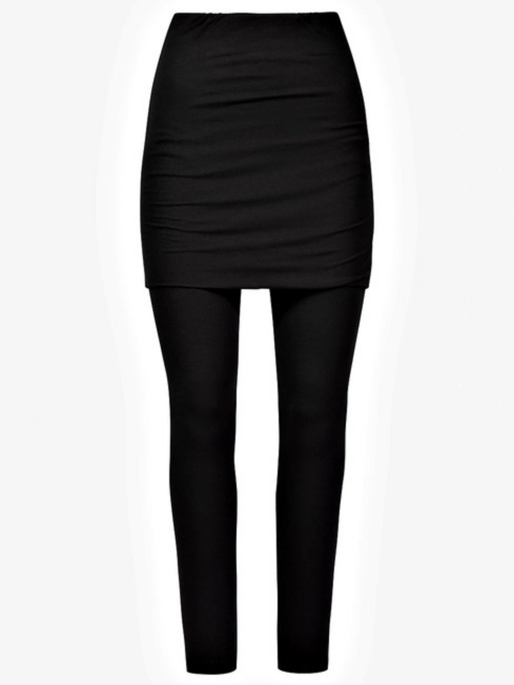 🌼5/$20 Zara Black Ruched Skirted Leggings Size Large
